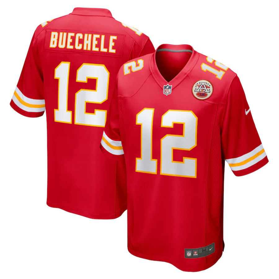 Men Kansas City Chiefs #12 Shane Buechele Nike Red Game Player NFL Jersey
